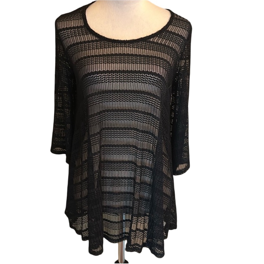 🩱 pretty black swim cover up with bell sleeves